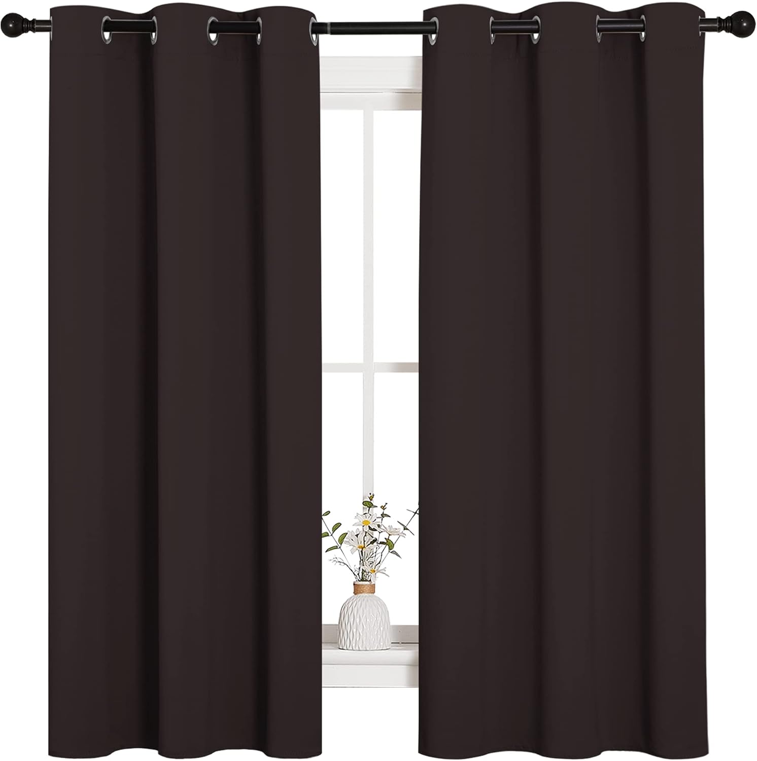 NICETOWN Triple Weave Blackout Curtains for Bedroom, 42x63 in