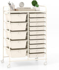 Giantex 15 Drawers Rolling Cart - Large Capacity Craft & Classroom