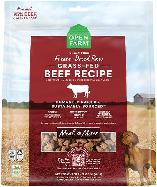 Open Farm Freeze Dried Raw Dog Food with 95% Meat & Superfoods