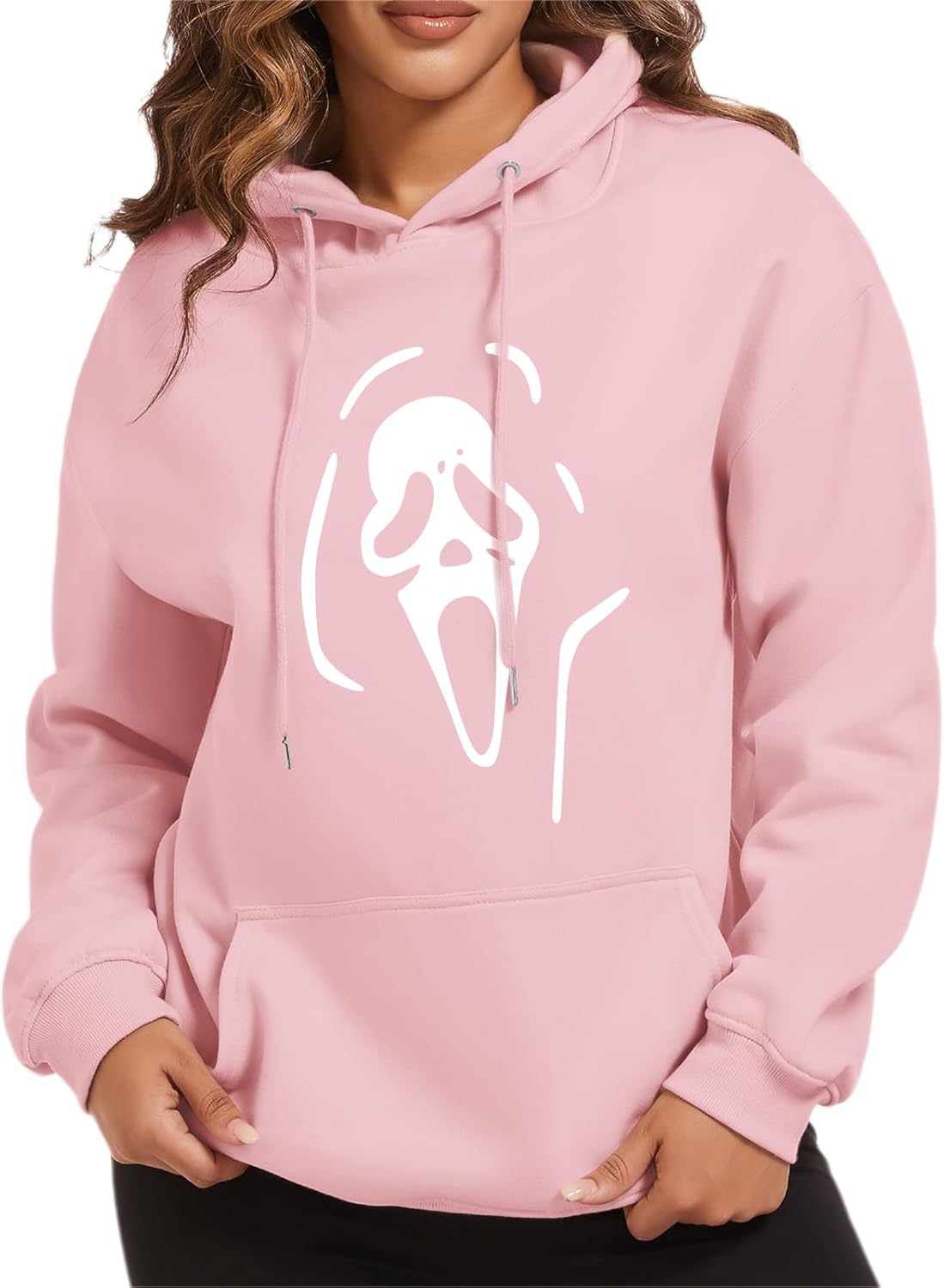 Spooky Ghostface Hoodie for Women
