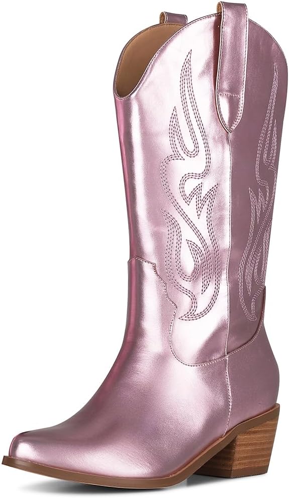 AOSPHIRAYLIAN Cowgirl Boots for Women with Chunky Heel Style