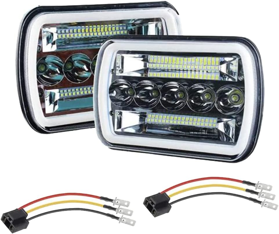 Super Bright 7x6 5x7 Headlights for Ford and GMC Vehicles