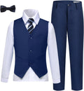 Boys Suits Slim Fit Size 8 Navy Blue Toddler Tuxedo Set