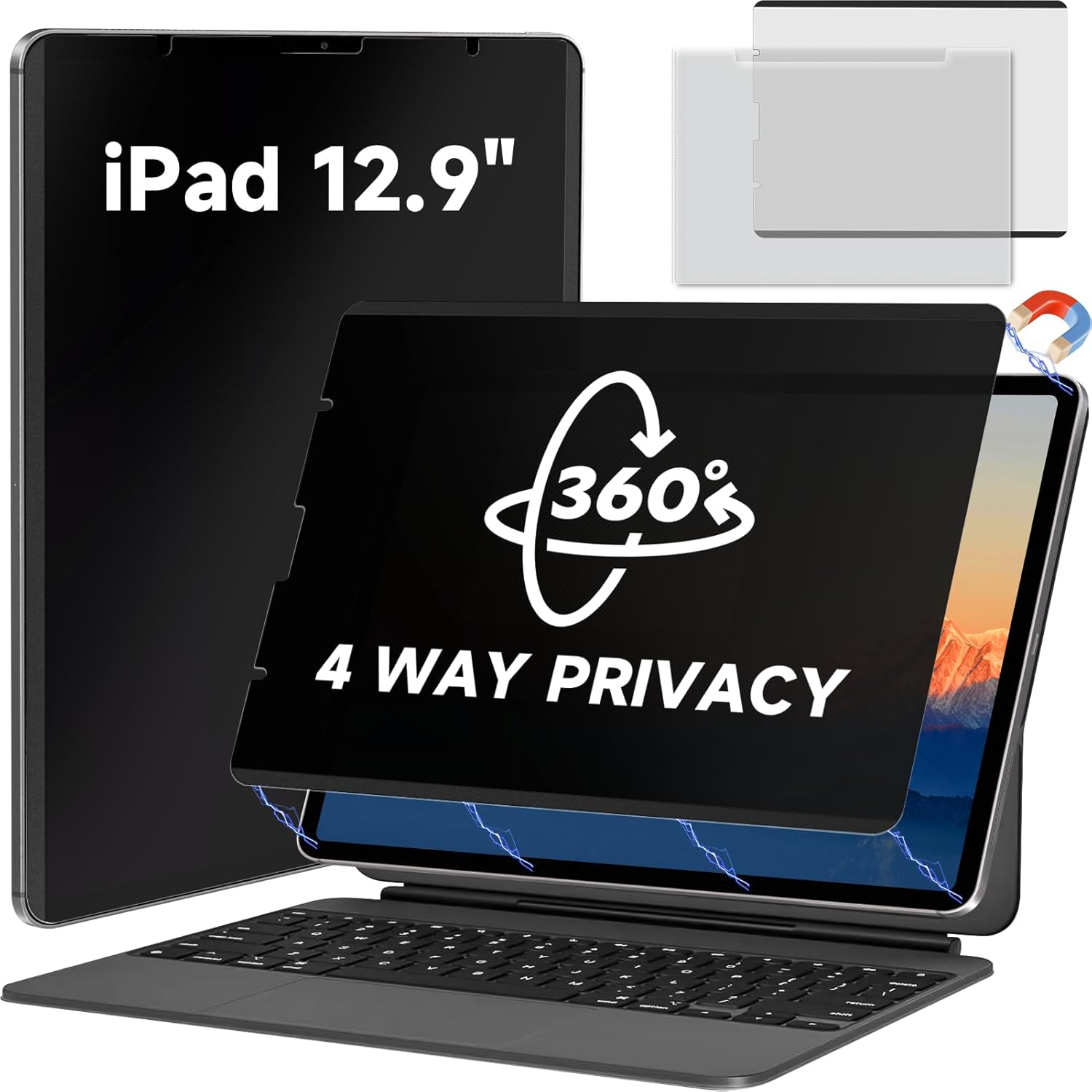 Magnetic Privacy Screen Protector for iPad Pro 12.9 Models