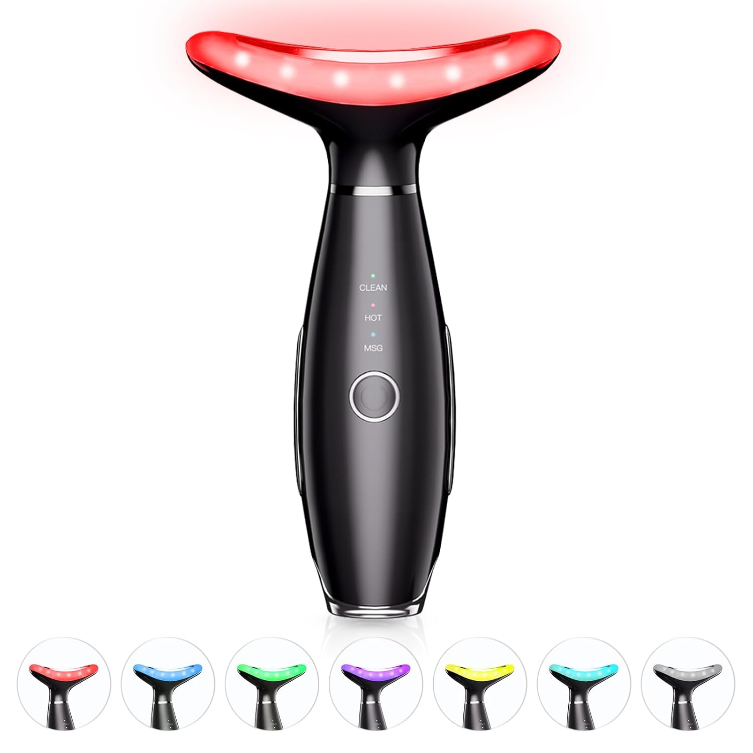 7 Color Neck Face Massager - Vibrating Facial Tool for Skin Care