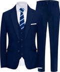 Men's Slim Fit 5-Piece Suit Set with Stretch - Tailored Formalwear tie