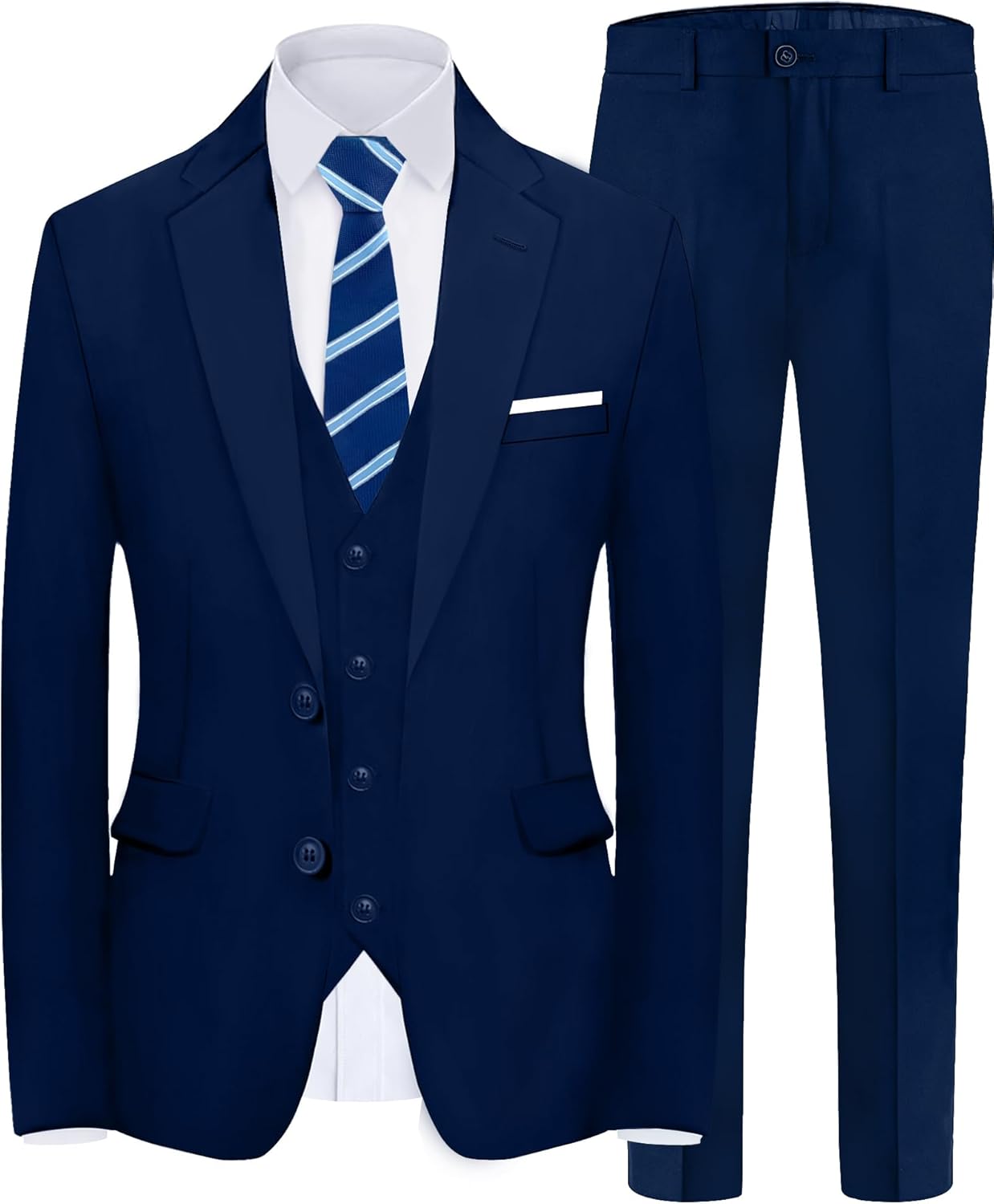 Men's Slim Fit 5-Piece Suit Set with Stretch for Any Occasion