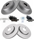 Front and Rear Ceramic Brake Pad & Rotor Kit - G-Coated Rotors