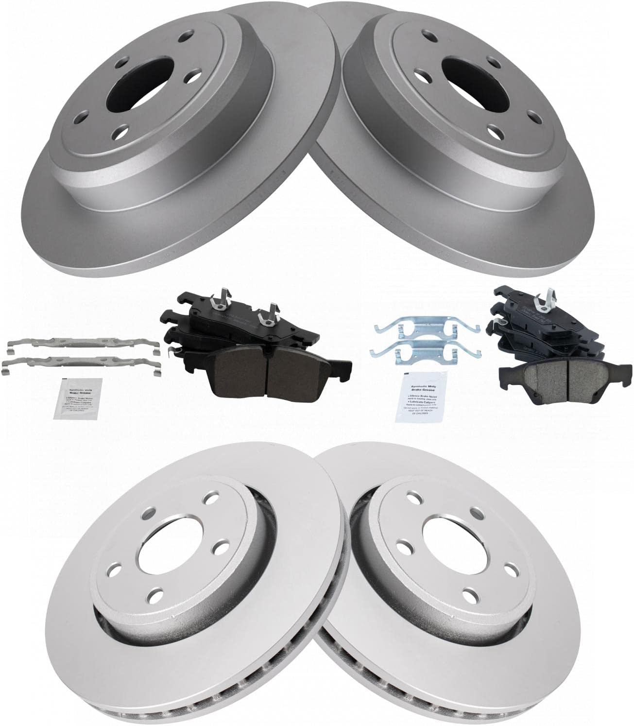 TRQ Brake Pad & Rotor Kit for 2012-2020 Dodge Durango & Jeep