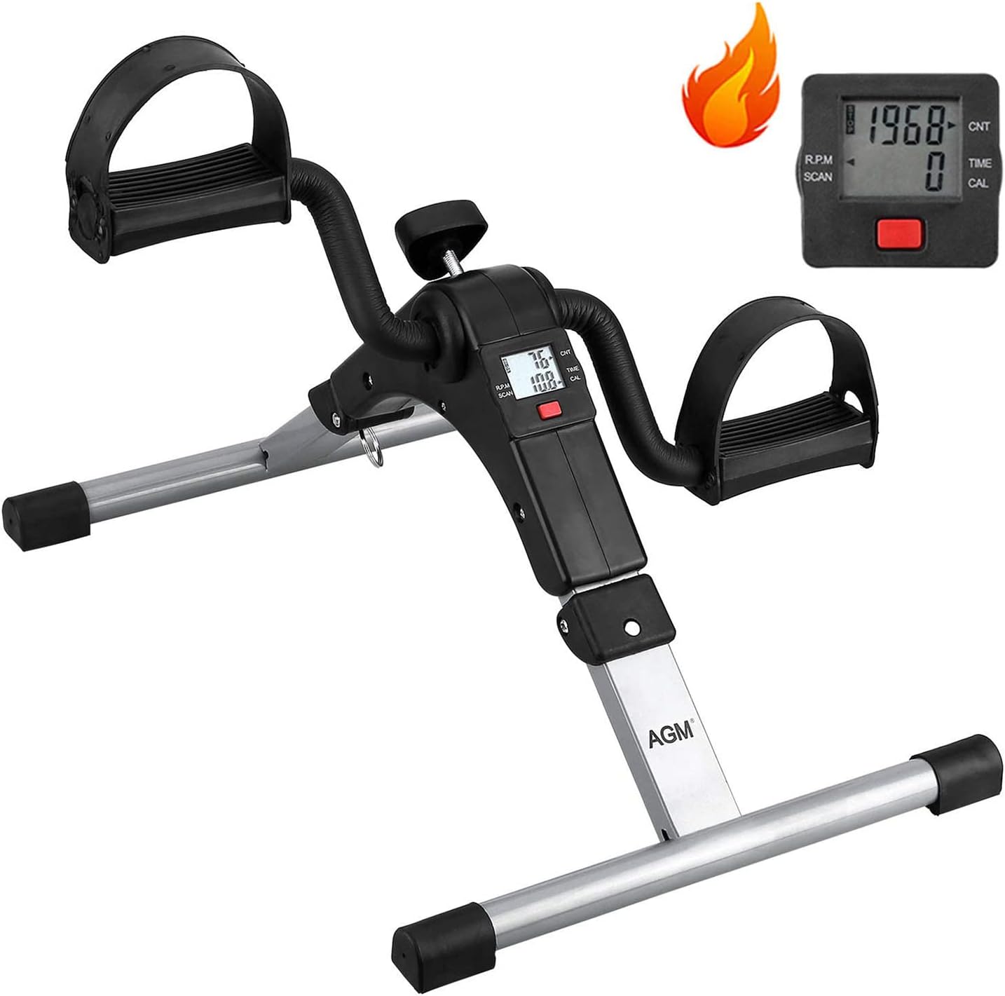 Folding Pedal Exerciser for Arm and Leg Workouts at Home
