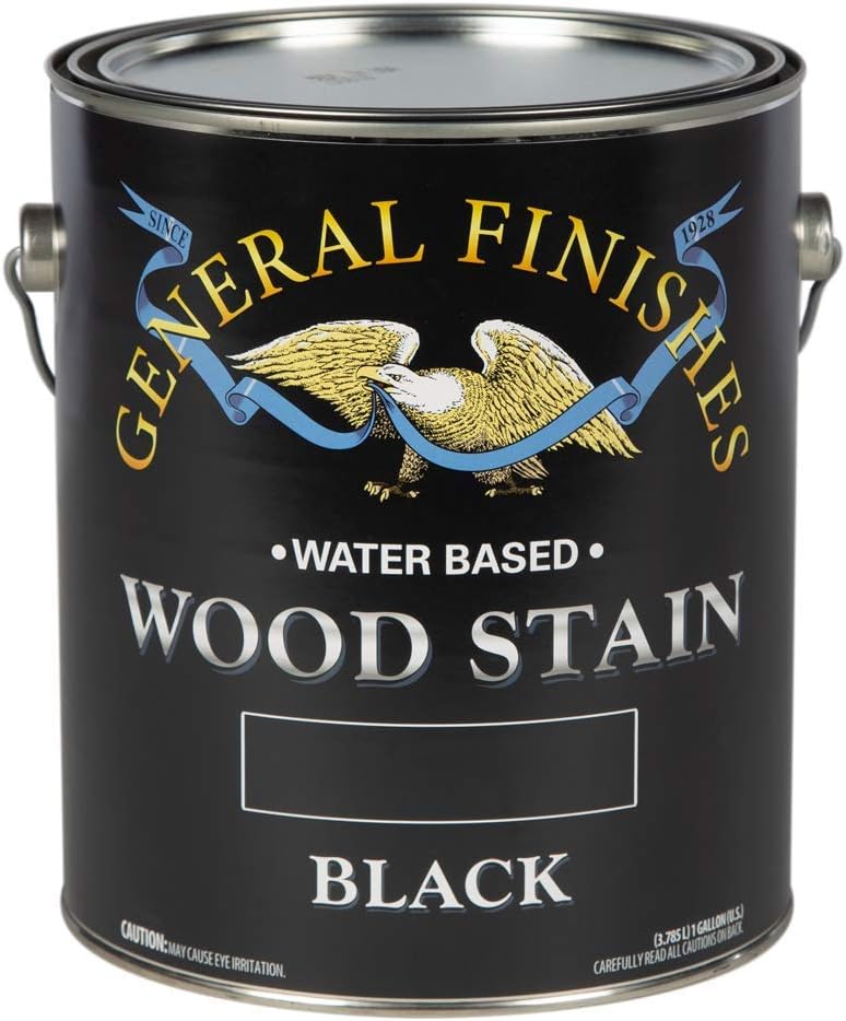 General Finishes Water Based Wood Stain in Black - 1 Gallon