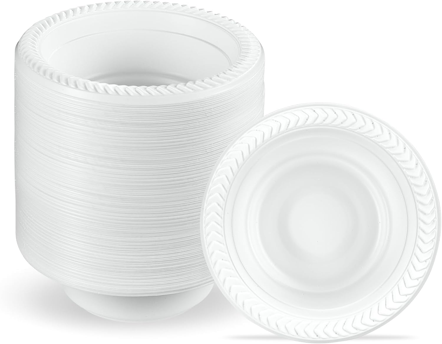 Premium Quality 5 oz White Plastic Bowls for Parties and Events