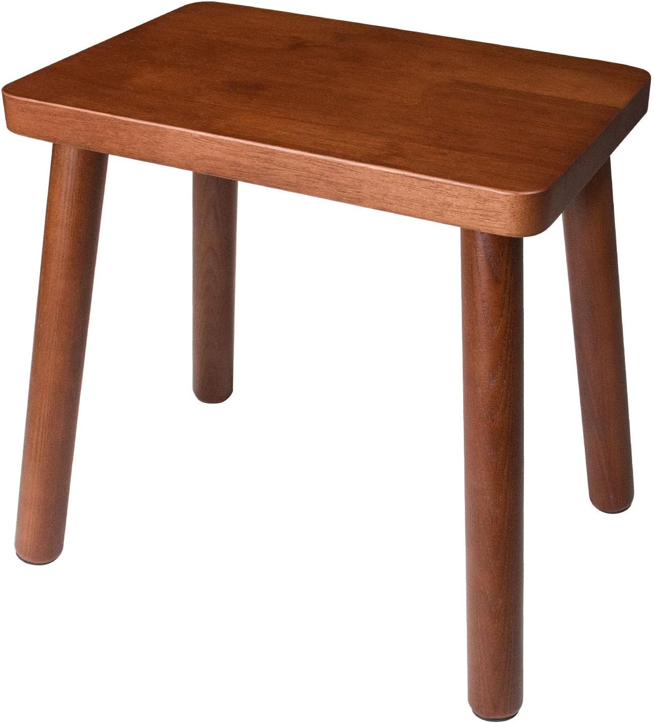 GZQXHOME 13.4inch Wooden Step Stool for Adults - Brown