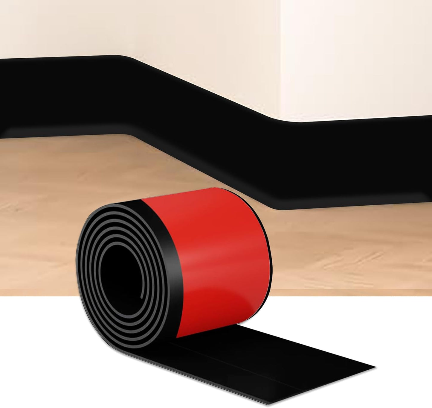 Black Wall Molding Trim 3 Inch x 40 Feet for Home Decoration