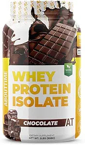 Whey Protein Isolate Chocolate 2lb - 25g Protein, Non-GMO, Zero Fat