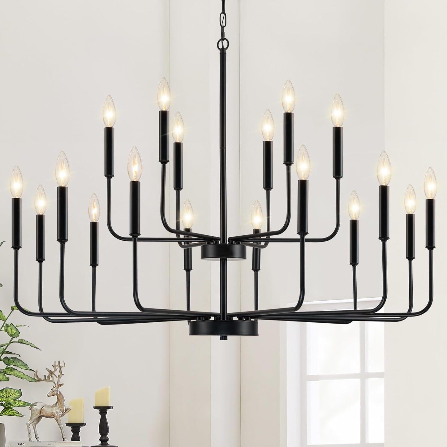 Black Chandeliers for Dining Room Light Fixture - Modern Design
