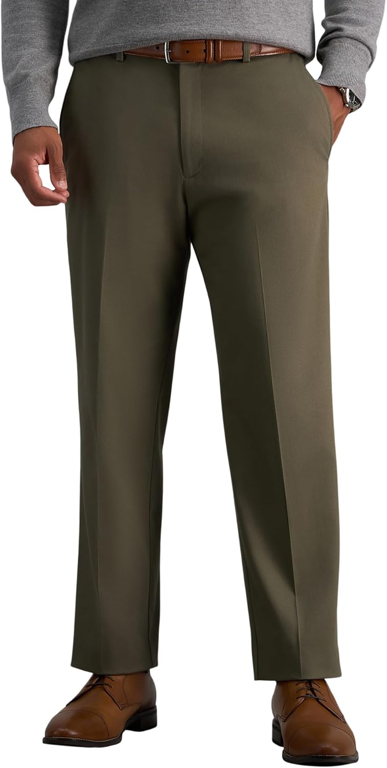 Haggar Men's Premium No Iron Khaki Classic Fit Casual Pant