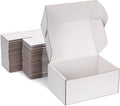 Small Shipping Boxes 9x6x4 in (25 Pack) - Sturdy White Corrugated