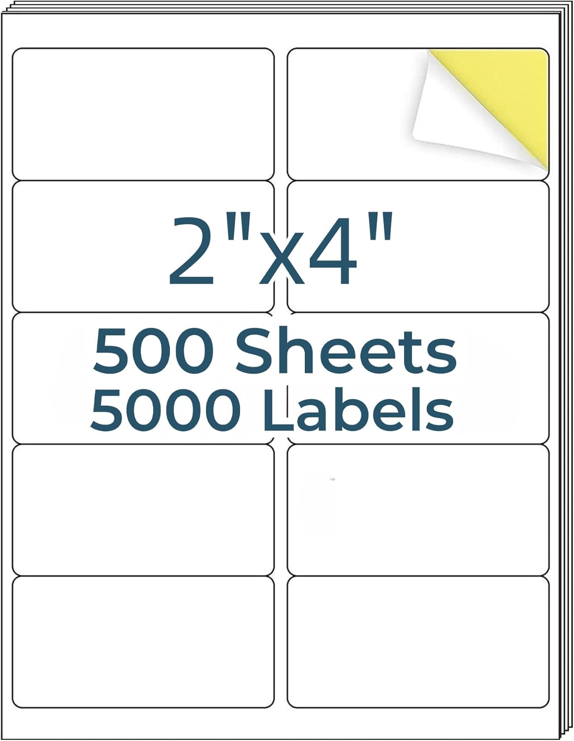 2in x 4in Mailing Labels - 5000 Address Labels for Shipping