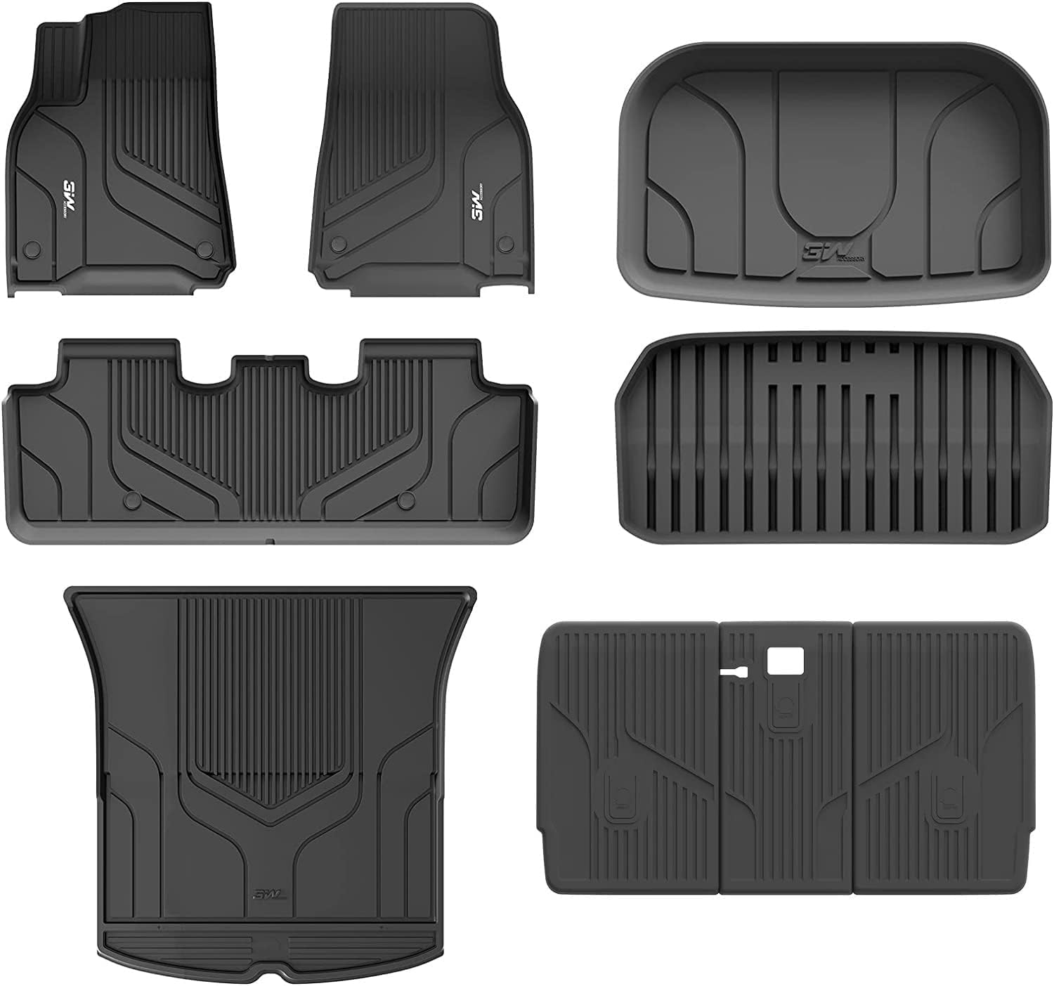 Custom Fit TPE Floor Mats for Tesla Model Y 2020-2025 Full Set