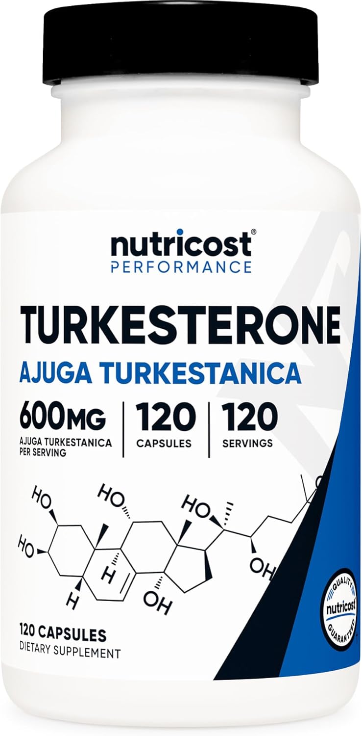 Nutricost Turkesterone Dietary Supplement 600mg - 120 Capsules