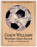 Soccer Coach Gift Plaque SIGNABLE PERSONALIZED - Team Thank You Award