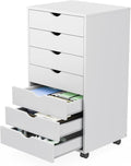Sweetcrispy 7 Drawer Chest Mobile Storage Cabinet - Compact