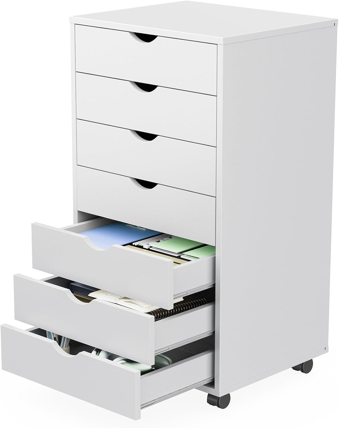 7 Drawer Chest Mobile Storage Cabinets for Room Organization