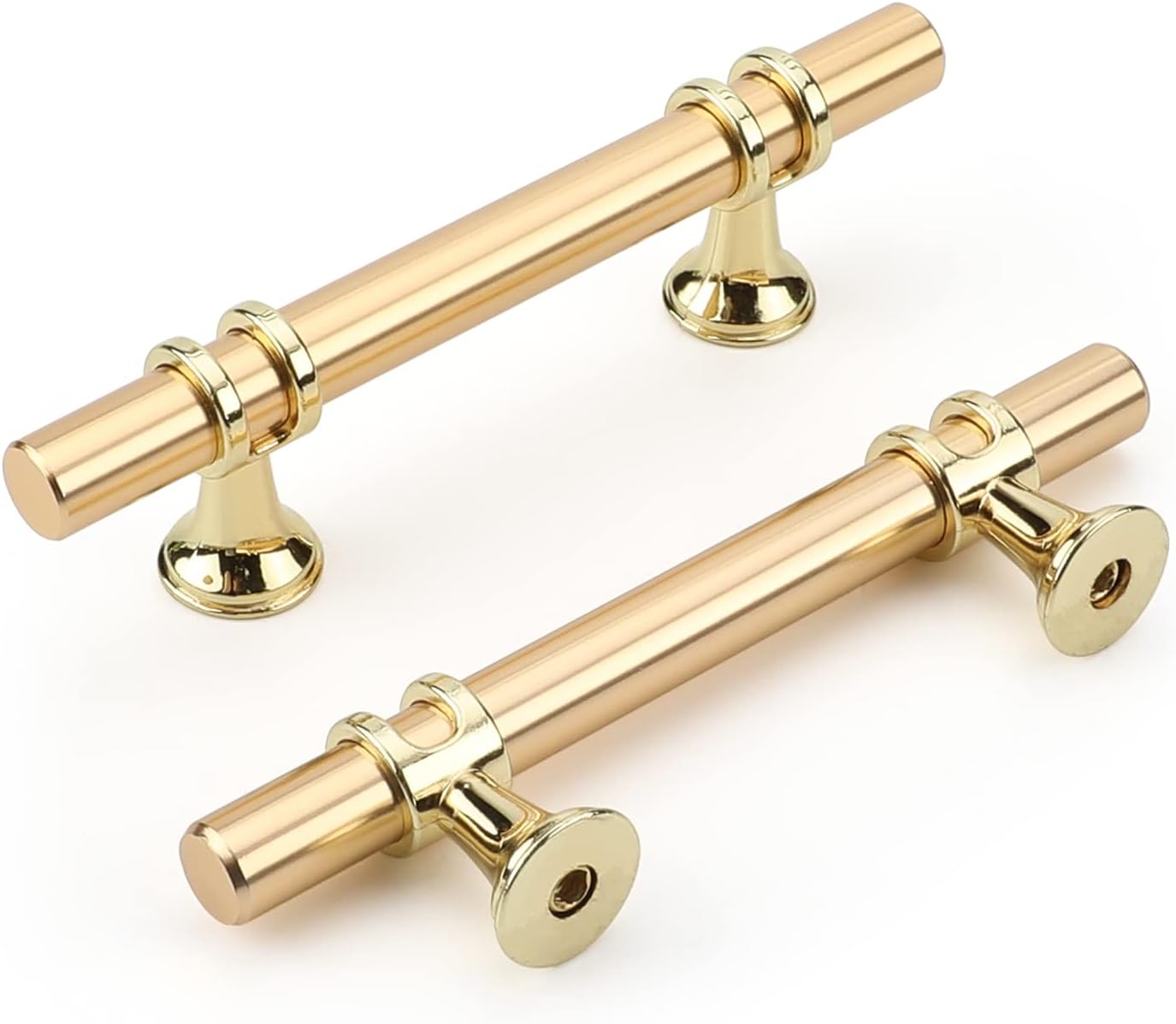 Rergy Gold Cabinet Handles 3inch Hole Center Drawer Pulls 50Pack
