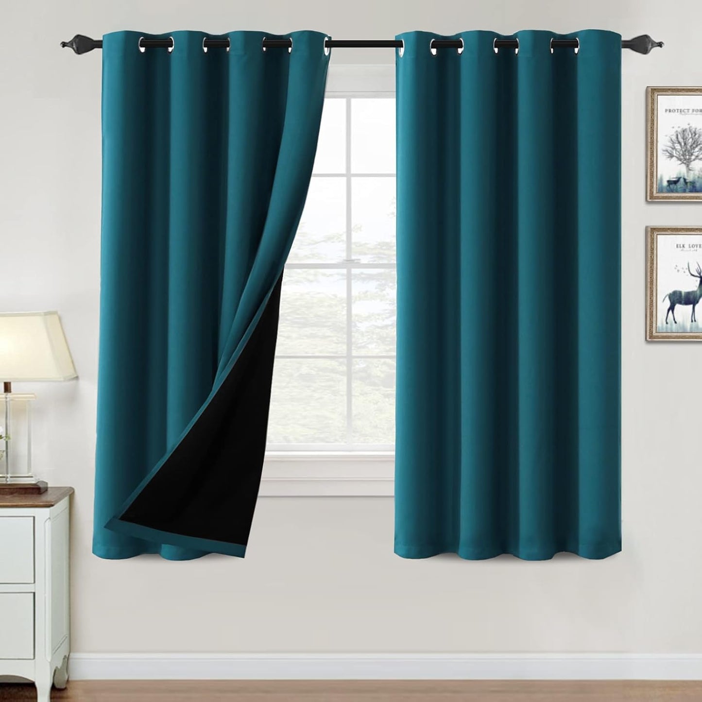 H.VERSAILTEX 100% Blackout Curtains for Bedroom and Living Room