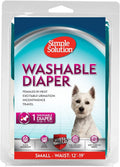 Simple Solution Washable Dog Diapers, Teal - Secure, Reusable Fit