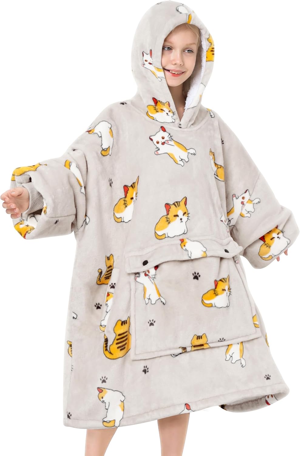 Narecte Kids Hoodie Blanket - Cozy Gift for Girls