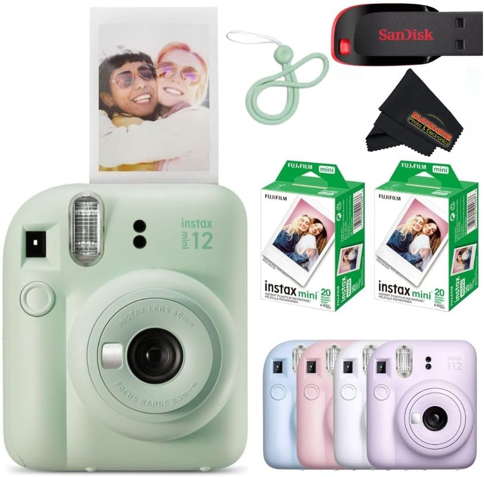 Fujifilm Instax Mini 12 Instant Camera Bundle for Vibrant Memories