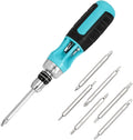 DURATECH Ratcheting Screwdriver 12-in-1 Multi-bit - Compact, Durable