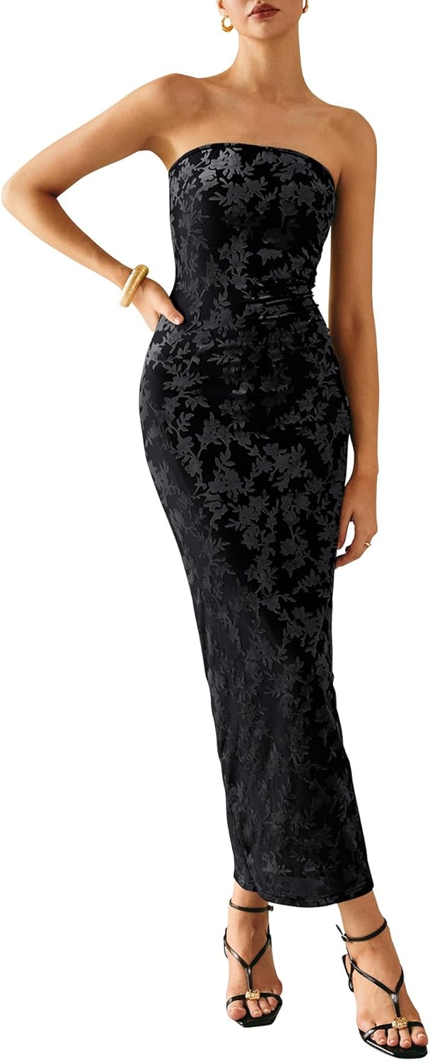 Elegant Floral Maxi Dress for Wedding Guests