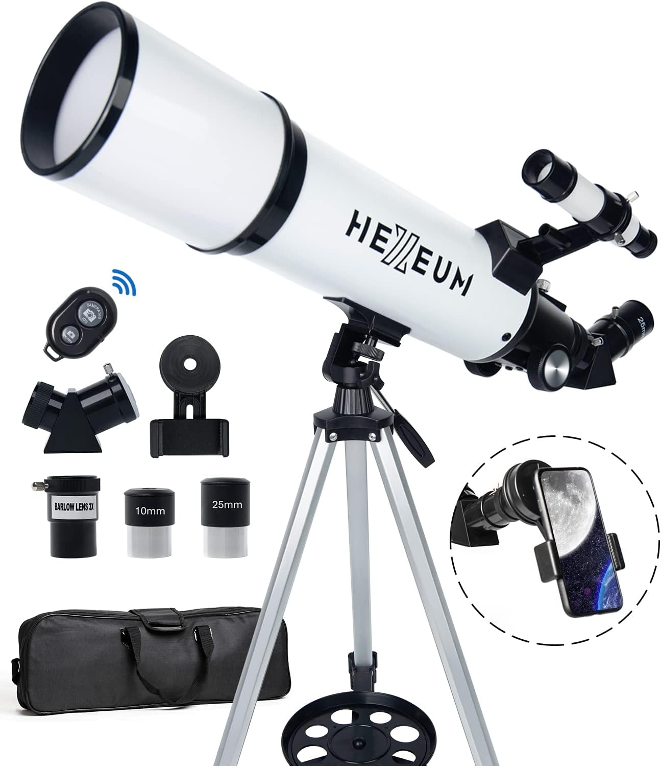 80mm Aperture 600mm Telescope for Stargazing and Photography