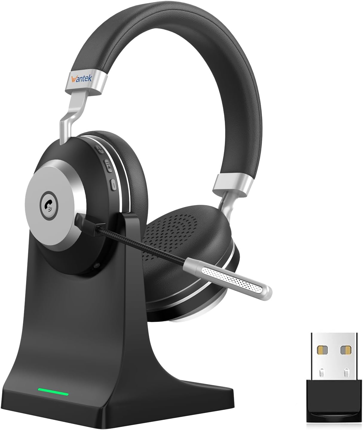 AI Noise Cancelling Wireless Headset - 60hr Worktime