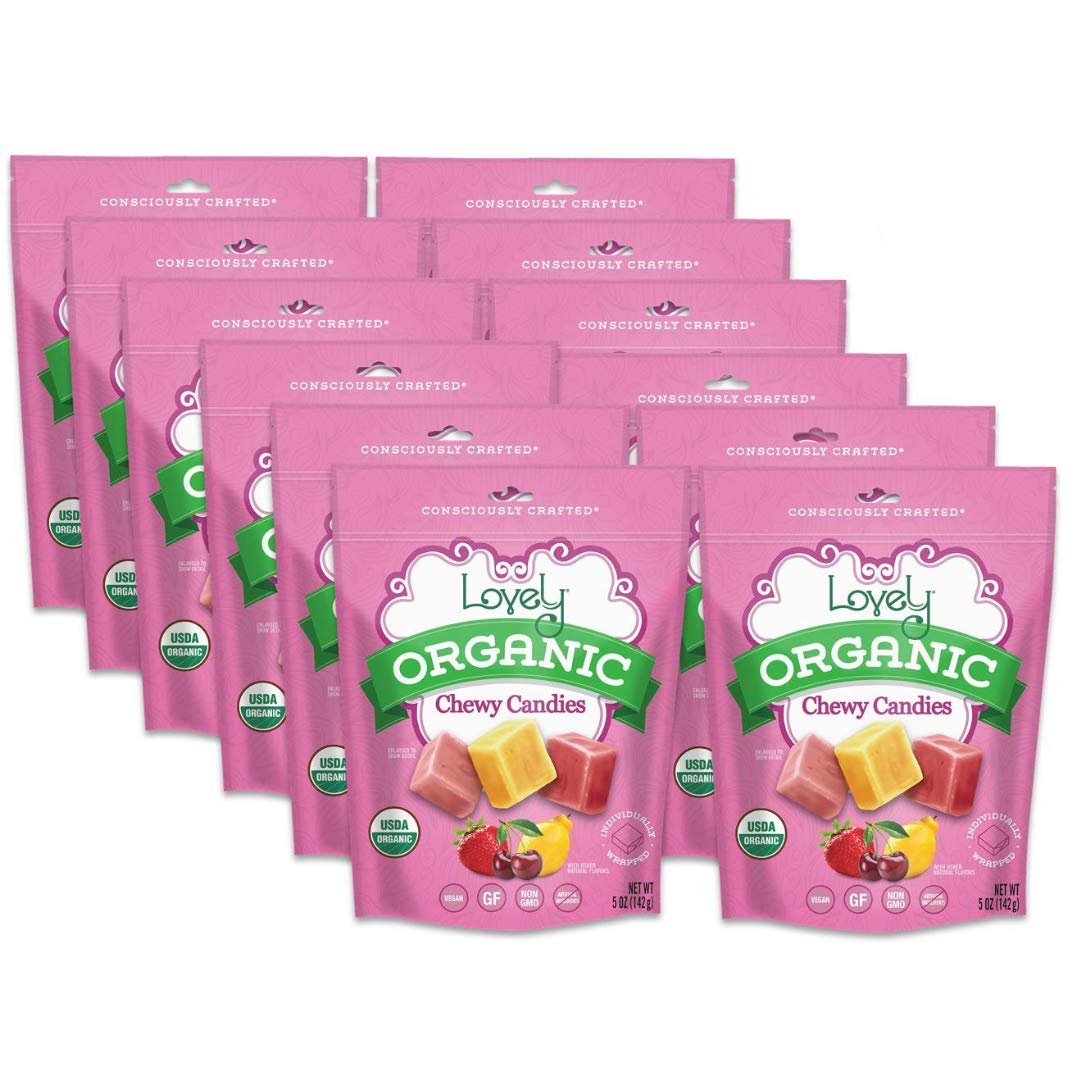 Organic Chewy Candies by Lovely Candy Co. - Vegan & Gluten Free
