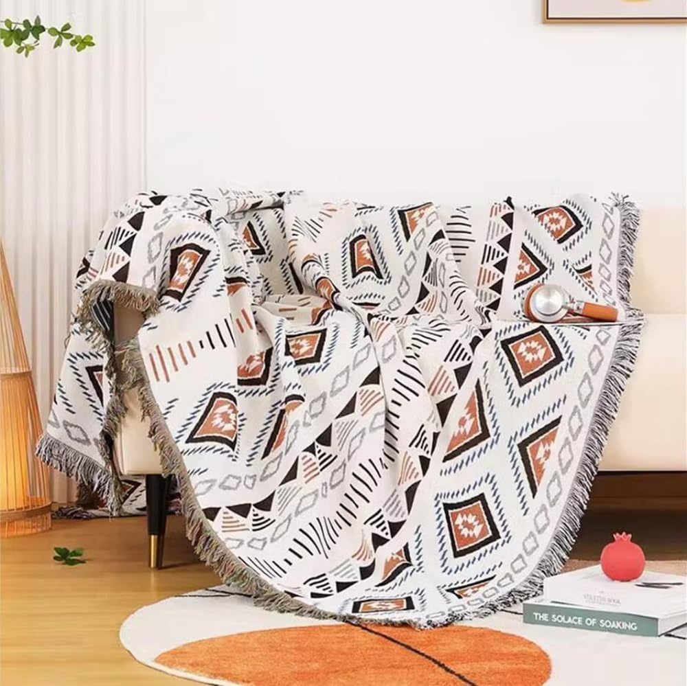 Boho Throw Blankets with Tassel for All Season Decor