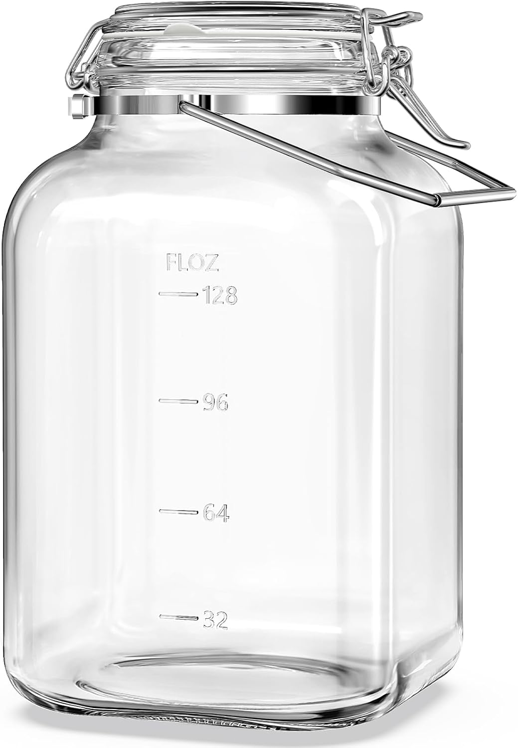 1.5 Gallon Glass Jar with Airtight Lid for Food Storage