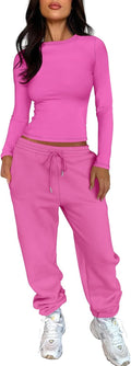 ANRABESS Womens 2 Piece Sweatsuit Set - Comfortable Fall Lounge Set
