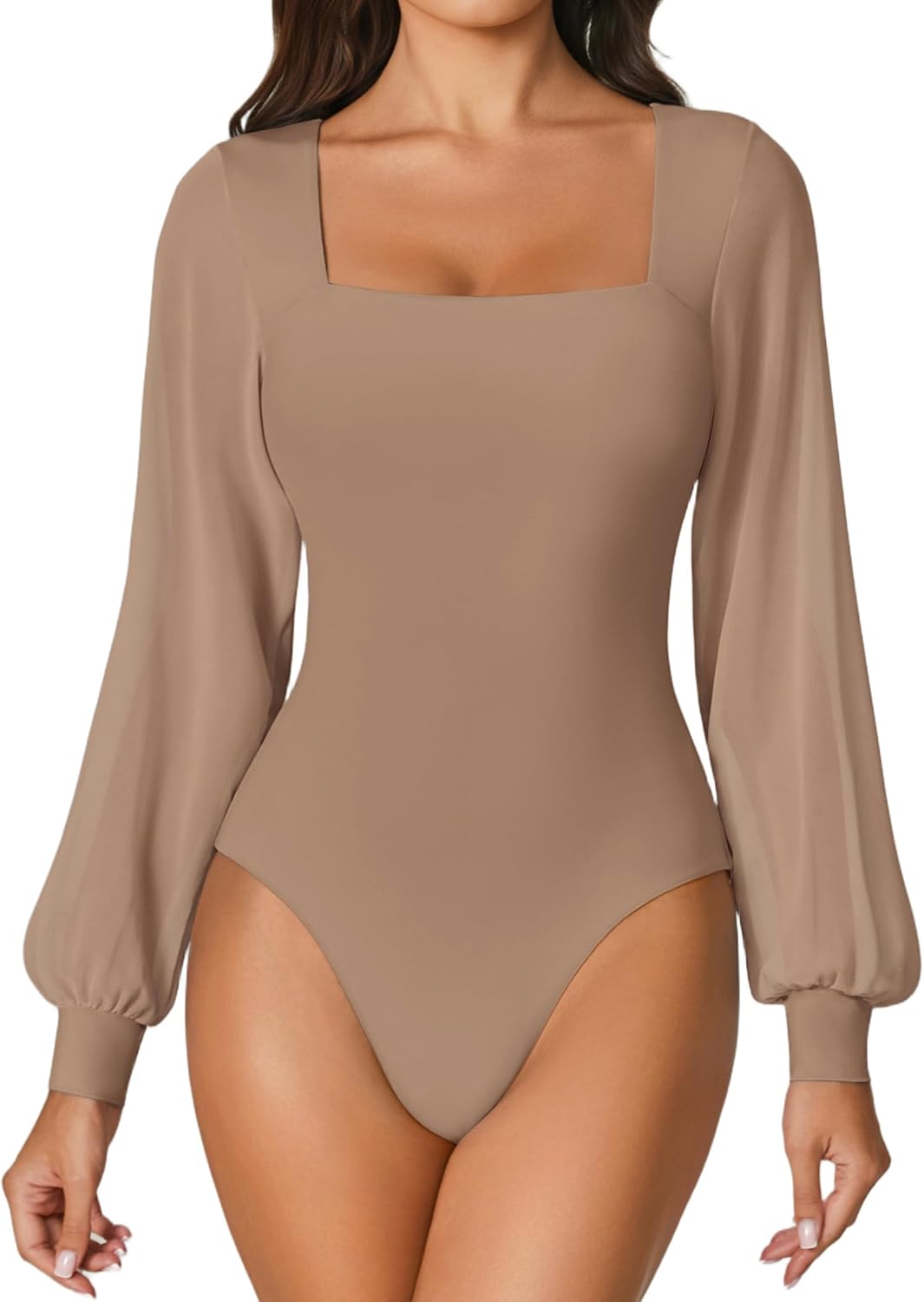 Avidlove Women Puff Long Sleeve Bodysuit for Stylish Outfits