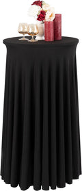 Black Spandex Cocktail Table Skirt | Your Magic Moment