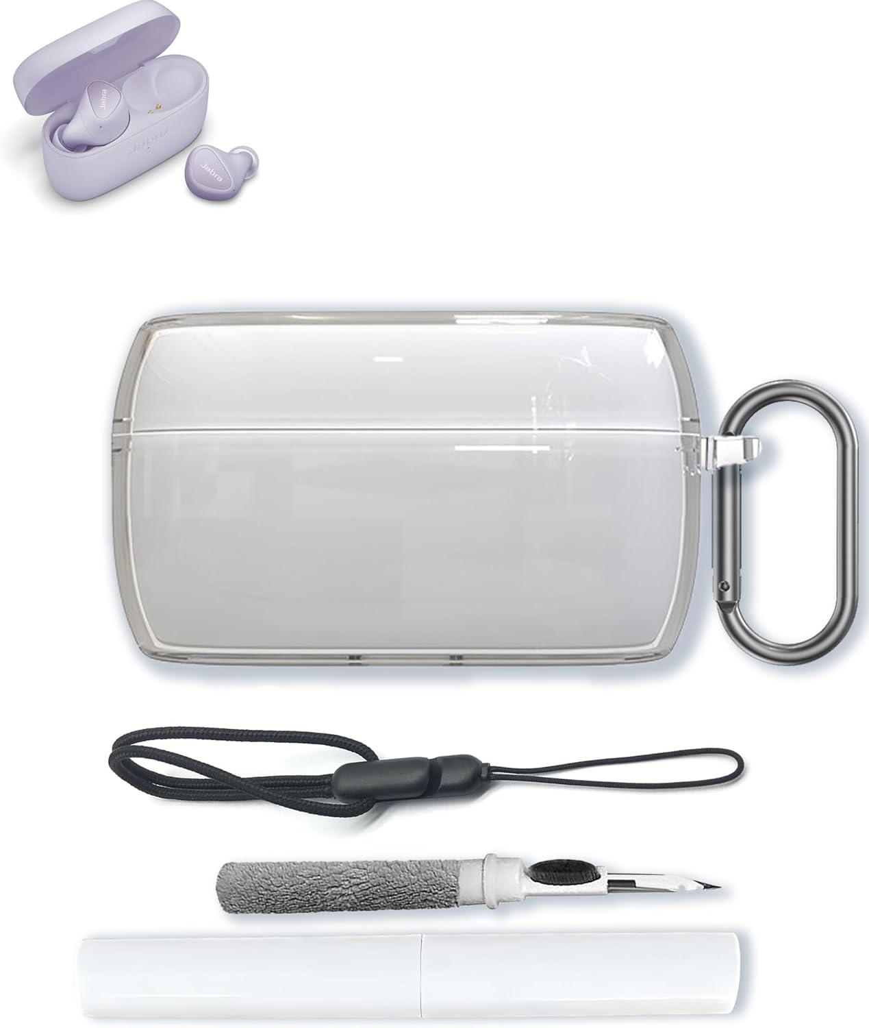 Protective Clear Case for Jabra Elite 4 - Shockproof & Stylish