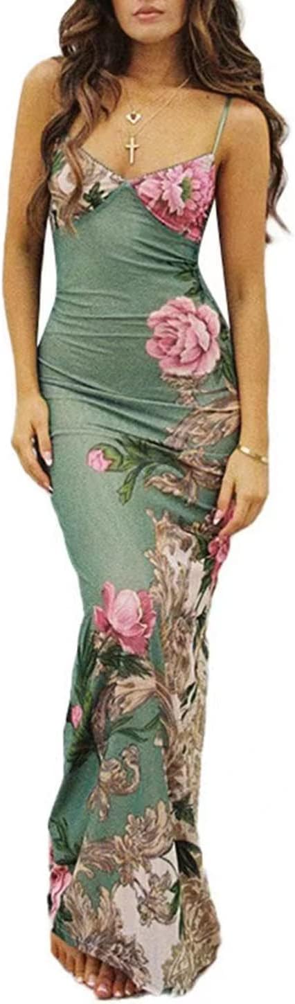 Women Vintage Spaghetti Strap Maxi Dress for Every Occasion