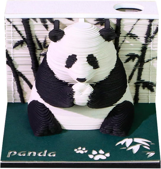 Panda Time Piece Calendar 2026 with LED Lights and Memo Pad