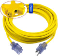 Clear Power 50 ft Heavy Duty Outdoor Extension Cord with Adapter