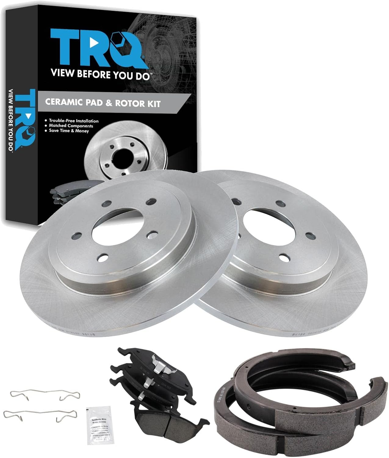 TRQ Brake Pad & Rotor Kit for 2008 Mazda Tribute - Complete Set