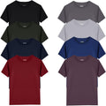 8 Pack Boys Mesh Athletic Quick Dry T Shirts - Breathable Active Tees