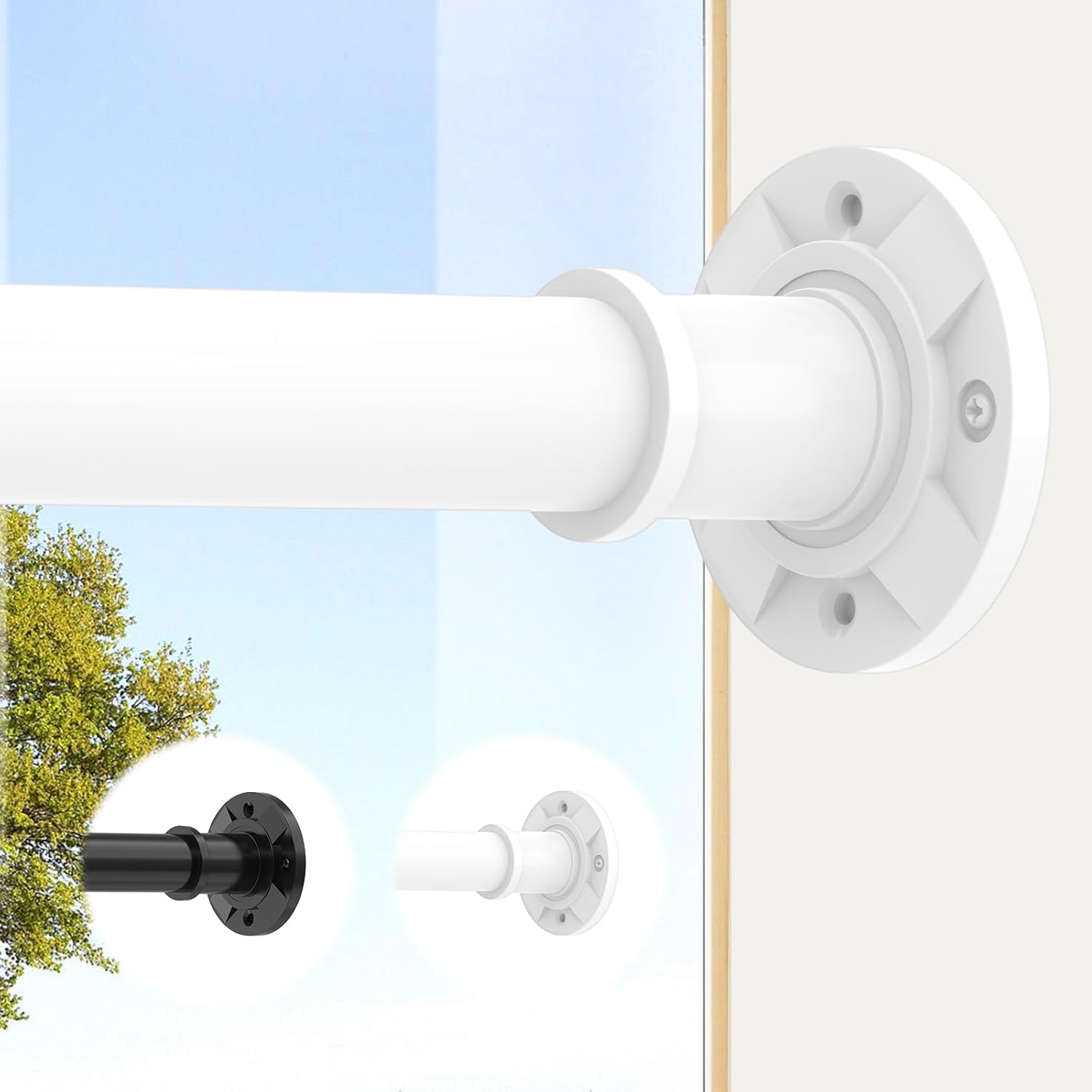 Extra Long Tension Curtain Rod for Versatile Indoor and Outdoor Use